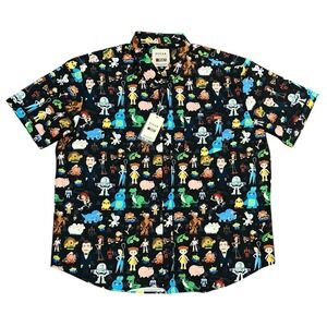RSVLTS Disney Pixar Toy Story "Ready 4 Adventure Short Sleeve Button‎ Shirt 3XL